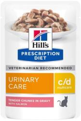 Hill's Prescription Diet 36x85g 24 + 12 ingyen! Hill’s Prescription Diet nedves macskatáp - c/d Multicare Urinary Care lazac