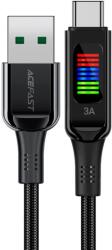 ACEFAST C7-04 USB-A USB-C 60W 1.2m kábel kijelzővel - fekete