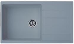 Metalac Atos Mega Metalac Xgranit Gránit Mosogatótálca - Extra mély, Csepegtetőtálcás, Grafit (377927)