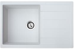 Metalac Atos Plus Metalac Xgranit Gránit Mosogatótálca - Extra mély, Csepegtetőtálcás, Fehér (377920)