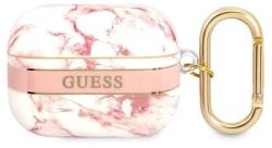 GUESS GUAPHCHMAP AirPods Pro fliptok rózsaszín/rózsaszín Marble Strap Collection