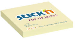 STICK N Öntapadó jegyzettömb, "Z", 76x76 mm, 100 lap, STICK N, sárga (SN21395) - onlinepapirbolt