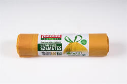 Mazzini Szemeteszsák, újrahasznosított, húzófüles, 70 l, 15 db, 64x70 cm, 18 , MAZZINI, sárga (KHK916) - onlinepapirbolt
