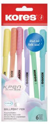Kores Golyóstoll, 1, 0 mm, kupakos, háromszögletű, KORES "KOR-M Pastel", kék (IK37066) - onlinepapirbolt