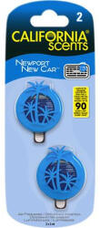 California Scents Autóillatosító, mini diffúzer, 2*3 ml, CALIFORNIA SCENTS "Newport New Car (AICSM10)