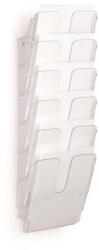 DURABLE Prospektustartó, fali, álló, A4, DURABLE "FLEXIPLUS 6", áttetsző (DB1700008401) - onlinepapirbolt