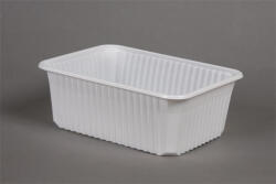  Ételtároló doboz, műanyag, szögletes, mikrózható, 1000 ml, 50 db, "Varia", fehér (KHMU258) - onlinepapirbolt