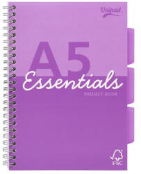 Pukka Pad Spirálfüzet, A5, vonalas, 100 lap, PUKKA PAD "Unipad Essentials Project Book", vegyes (PUPUEPBA5) - onlinepapirbolt