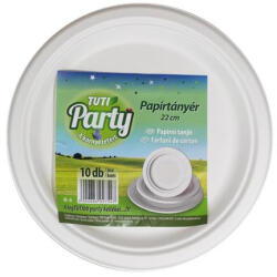 TUTI Papírtányér, kerek, 22 cm, 10 db, TUTI "Party (KHMU275) - onlinepapirbolt