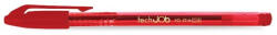 FlexOffice Golyóstoll, 0, 4 mm, kupakos, FLEXOFFICE "TechJob", piros (FOGT016P) - onlinepapirbolt