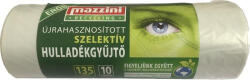 Mazzini Szemeteszsák, szelektív hulladékhoz, újrahasznosított, erős, 135 l, 10 db, 70x110 cm, 25 , MAZZINI, átlátszó (KHK919) - onlinepapirbolt
