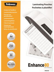 Fellowes Meleglamináló fólia, 80 mikron, A4, fényes, 250 db, FELLOWES (IFW53129) - onlinepapirbolt