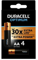 Duracell Elem, AA ceruza, 4 db, DURACELL "Optimum (DUELAA4O) - onlinepapirbolt