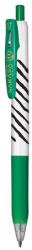 Zebra Zseléstoll, 0, 33 mm, nyomógombos, csíkos test, ZEBRA "Sarasa Clip", zöld (TZ48294) - onlinepapirbolt