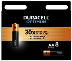Duracell Elem, AA ceruza, 8 db, DURACELL "Optimum (DUELAA8O) - onlinepapirbolt