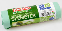 Mazzini Szemeteszsák, újrahasznosított, 60 l, 10 db, 55x70 cm, 14 , MAZZINI, zöld (KHK903) - onlinepapirbolt