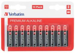 Verbatim Elem, AA alkáli, 10 db, VERBATIM "Premium (VEAA10) - onlinepapirbolt