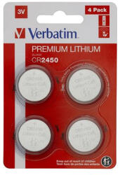 Verbatim Gombelem, CR2450, 4 db, VERBATIM "Premium (VECR24504) - onlinepapirbolt