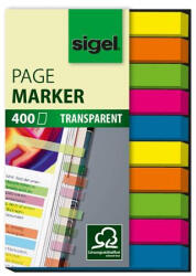 Sigel Jelölőcímke, műanyag, 10x40 lap, 6x50 mm, SIGEL "Micro", vegyes szín (SIHN617) - onlinepapirbolt