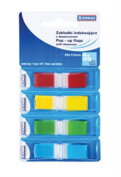 DONAU Jelölőcímke, műanyag, 4x35 lap, 12x45 mm, DONAU, vegyes szín (D7557) - onlinepapirbolt