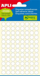 APLI Etikett, 8 mm kör, kézzel írható, fehér, APLI, 480 etikett/csomag (LCA1183) - onlinepapirbolt