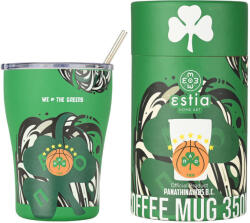 Estia Home Art Coffee Mug Save The Aegean Reciclabil Pahar Termos Oțel Inoxidabil Fără BPA 350ml Panathinaikos BC Edition We The Greens cu Pai 00-27247 (00-27247)