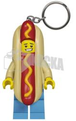 LEGO® EUROMIC - Hot-Dog jelmezes fiú világítós kulcstartó (LGL-KE119) (LGL-KE119)