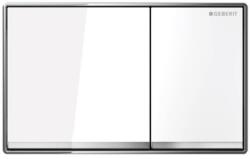 Geberit Omega60 kétmennyiséges öblítésű működtető nyomólap fehér üveg 115.081. SI. 1 (115.081.SI.1) - szaniterplaza