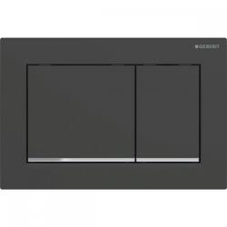 Geberit Omega30 kétmennyiséges öblítésű működtető nyomólap matt fekete easy-to-clena bevonattal/fényes króm 115.080. 14.1 (115.080.14.1)