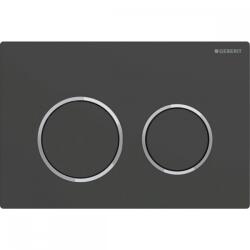 Geberit Omega20 működtető nyomólap, matt fekete easy-to-clean bevonattal/fényes króm 115.085. 14.1 (115.085.14.1)