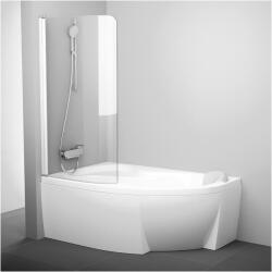 RAVAK CVSK1 Rosa 140/150 balos kádparaván Transparent üveggel, fehér 7QLM0100Y1 (7QLM0100Y1)