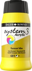 Daler-Rowney System3 Akril festék Fluorescent Yellow 500 ml 1 db (129500681)