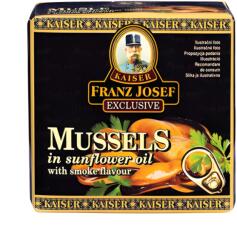 Franz Josef Kaiser Kagyló napraforgóolajban, füstölt ízesítéssel 16 x 80 g