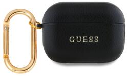 GUESS PU szemcsés klasszikus logós tok AirPods Pro 2 fekete