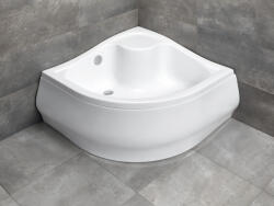 Radaway Korfu A íves akril zuhanytálca előlappal 90x90 cm ajándék szifonnal, fehér 4S99400-03 (4S99400-03)