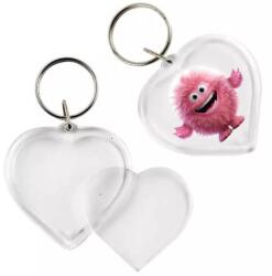 Playbox PlayBox: Átlátszó szív alakú kulcstartó 5cm-es átmérő 1db (2472322)