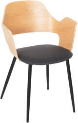  Scaun Velp, lemn/metal, nuanta natur/negru/gri, 55, 5x50x79 cm (HM9616.02)