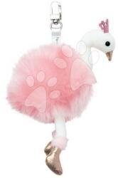 Histoire d'Ours Plüss hattyú kulcstartó Pink Swan Key Ring Histoire d’ Ours rózsaszín 12 cm 24 hó-tól (HO2783)