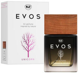 K2 Parfum Auto Spray K2 EVOS UNICORN 50ml, Aroma Fructata (Piersica, Plumeria, Santal), Sticla cu Dop de Lemn (V053)