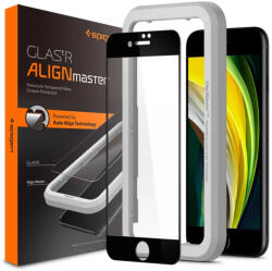 Spigen iPhone 7 / 8 / SE 2020 / 2022 Kijelzővédő Üvegfólia - Spigen Glas. tR AlignMaster Full Cover (AGL01294)