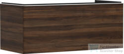 Hansgrohe XELU Q 118x57 cm-es 1 fiókos fali szekrény mosdópulthoz, matt fehér fogantyúval, sötét dió 54065700 (54065700)