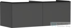 Hansgrohe XELU Q 136x57 cm-es 2 fiókos fali szekrény pulthoz, matt fekete fogantyúval, matt gyémántszürke 54067670 (54067670)