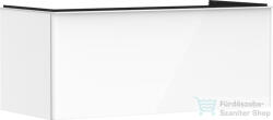 Hansgrohe XELU Q 118x57 cm-es 1 fiókos fali szekrény mosdópulthoz, matt fehér fogantyúval, fényes fehér 54062700 (54062700)