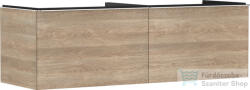 Hansgrohe XELU Q 156x57 cm-es 2 fiókos fali szekrény pulthoz, króm fogantyúval, természetes tölgy 54072000 (54072000)