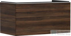 Hansgrohe XELU Q 98x57 cm-es 1 fiókos fali szekrény mosdópulthoz, matt fehér fogantyúval, sötét dió 54061700 (54061700)