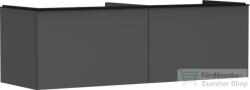 Hansgrohe XELU Q 156x57 cm-es 2 fiókos fali szekrény pulthoz, matt fekete fogantyúval, matt gyémántszürke 54071670 (54071670)