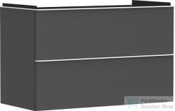 Hansgrohe XELU Q 98x49, 5 cm-es 2 fiókos fali szekrény matt fehér fogantyúval, matt gyémántszürke 54032700 (54032700)