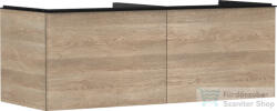 Hansgrohe XELU Q 136x57 cm-es 2 fiókos fali szekrény pulthoz, matt fekete fogantyúval, természetes tölgy 54068670 (54068670)