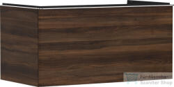 Hansgrohe XELU Q 98x57 cm-es 1 fiókos fali szekrény mosdópulthoz, króm fogantyúval, sötét dió 54061000 (54061000)