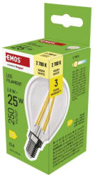 EMOS LED izzó Filament Mini Globe / E14 / 1, 8 W (25 W) / 250 lm / Meleg fehér ZF1D02 (ZF1D02)